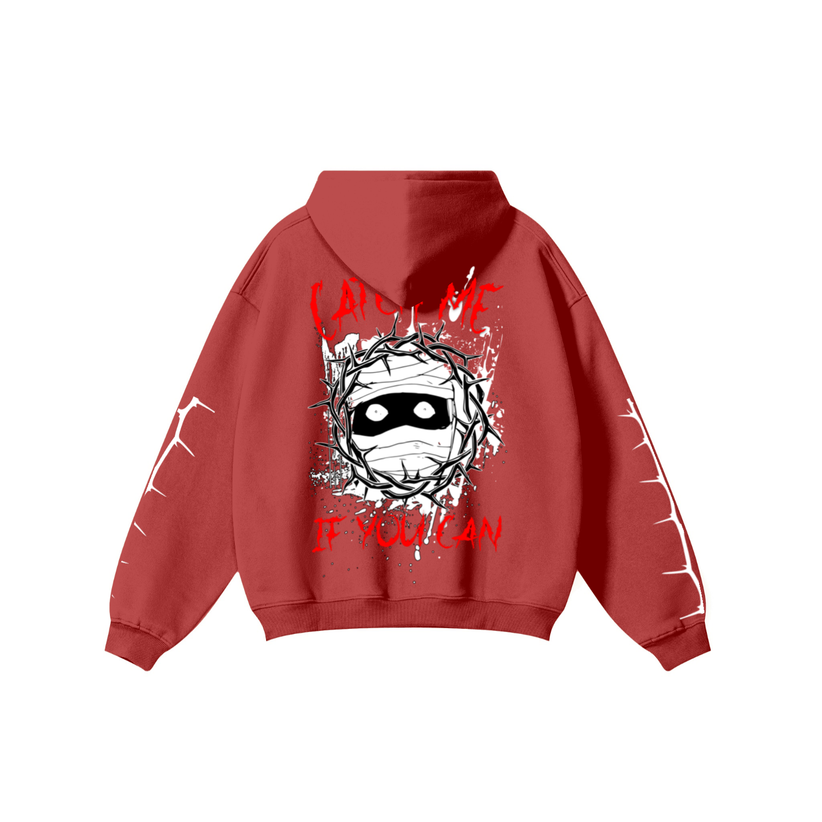 345GSM Solid Color Pullover Hoodie Red