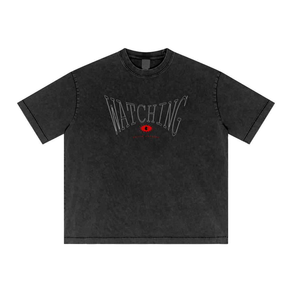 285GSM Vintage Snowflake Wash T-shirt Snow Wash