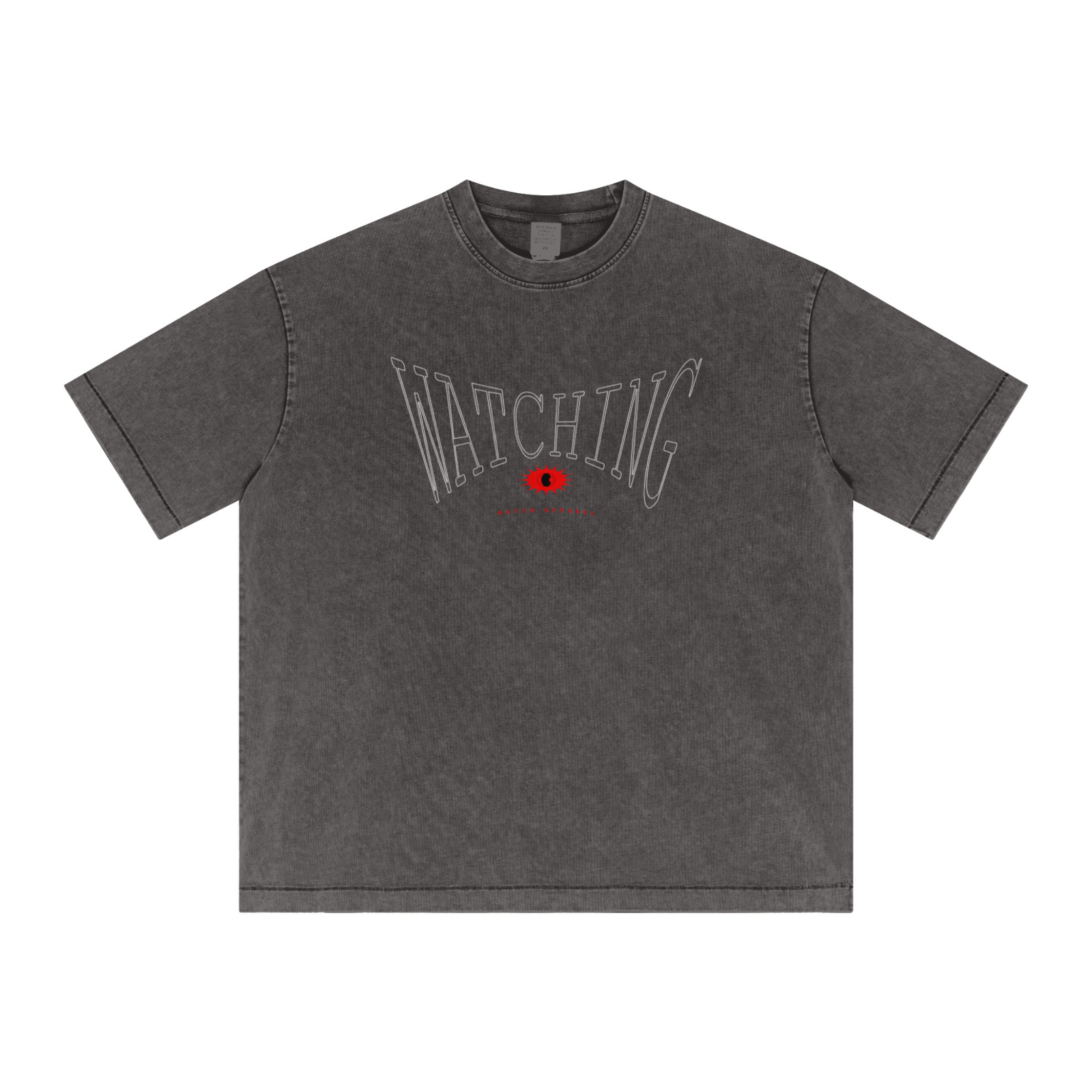 285GSM Vintage Snowflake Wash T-shirt Dark gray