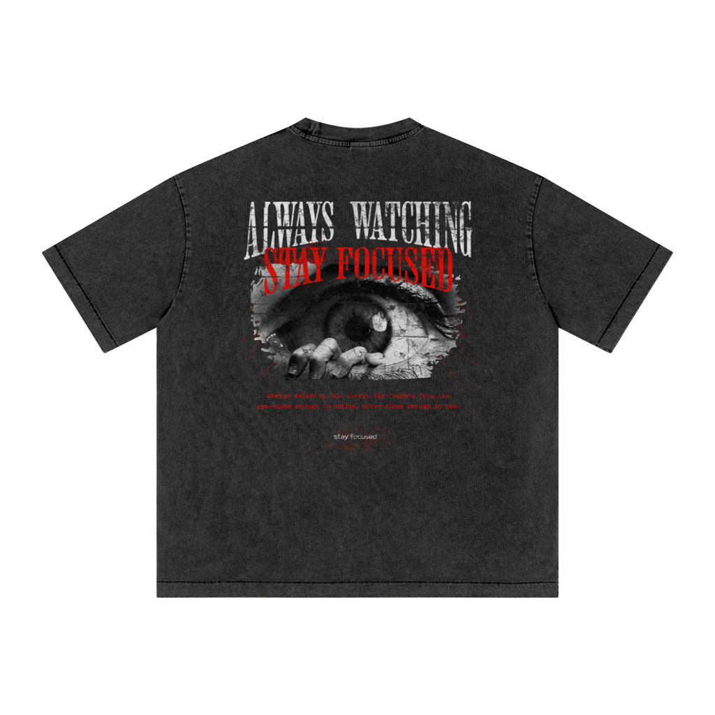 285GSM Vintage Snowflake Wash T-shirt Snow Wash