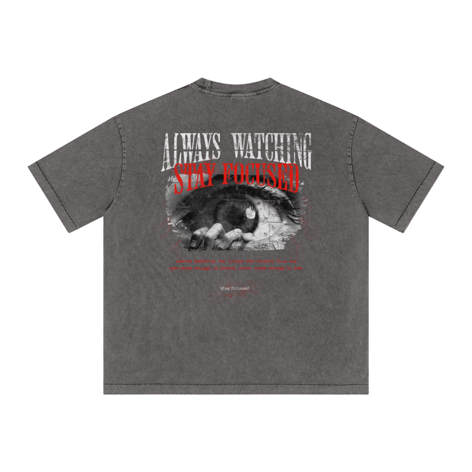 285GSM Vintage Snowflake Wash T-shirt Dark gray