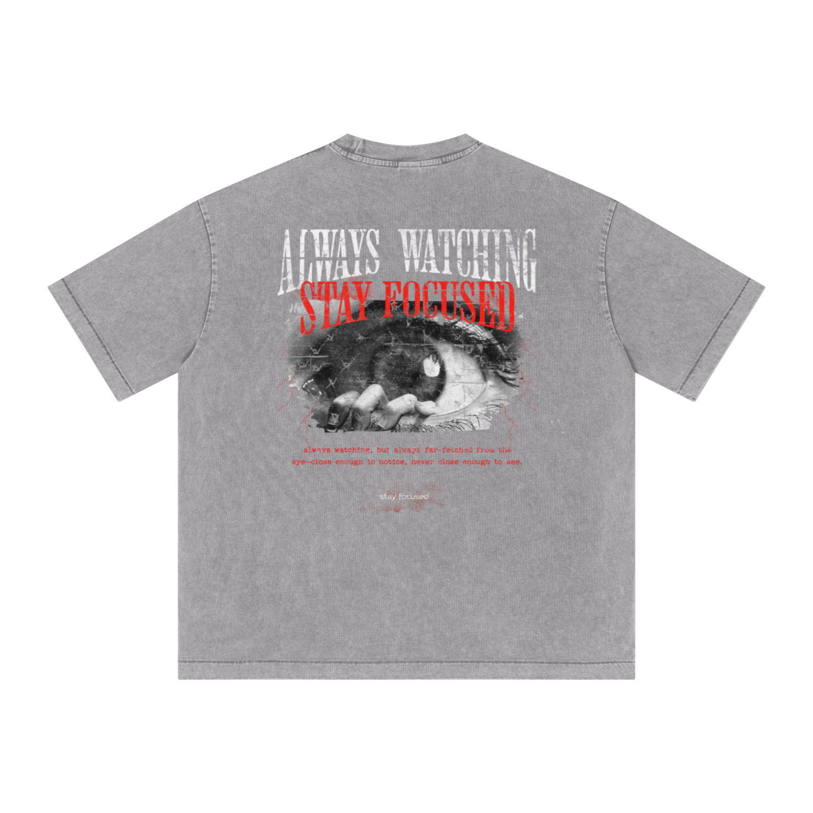 285GSM Vintage Snowflake Wash T-shirt Light grey